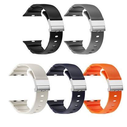 Watch Ultra 49mm Zore KRD-145 Metal Tokalı Silikon Kordon