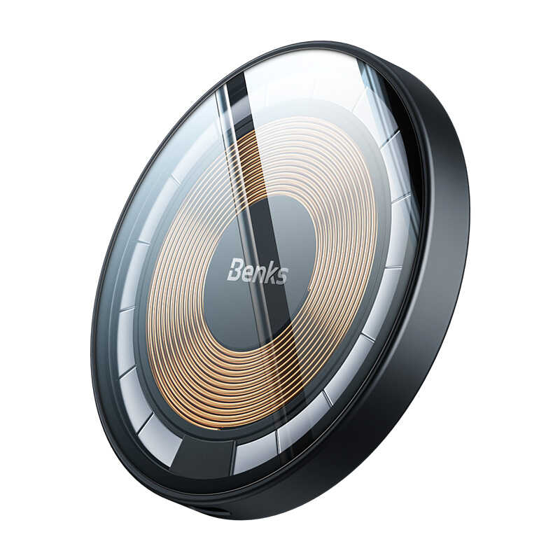 Benks W09 Şeffaf Görünümlü M-safe Wireless Şarj Aleti