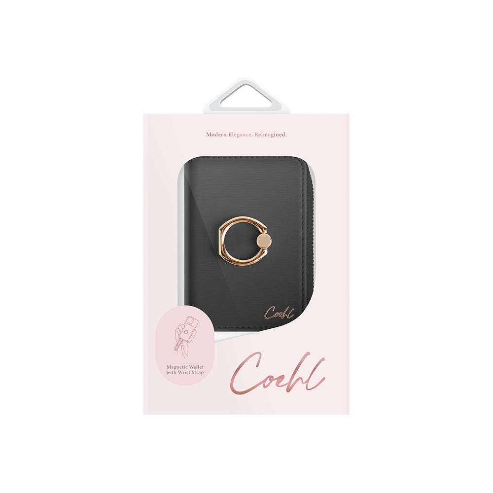 Coehl Mirelle Serisi Fermuar Bölmeli Ring Standlı Magnetik Kartlık