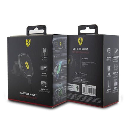 Ferrari Orijinal Lisanslı Havalandırma Tasarım Magnetik Oval Eşkenar Araç Telefon Tutucu