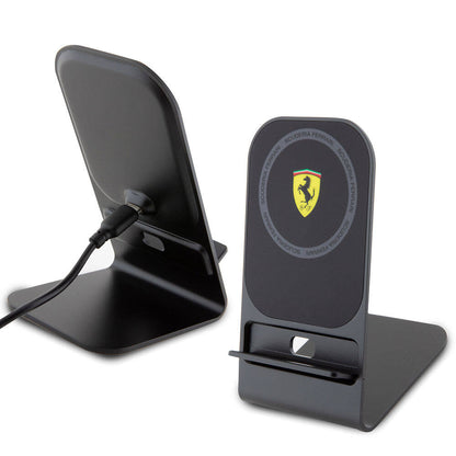 Ferrari Orijinal Lisanslı Katlanabilir Baskılı Shield Logolu Standlı Magnetik Kablosuz Şarj Standı