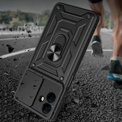 Galaxy A07 Kılıf Magnetik Standlı Kamera Korumalı Zore Sürgülü Vega Kılıf