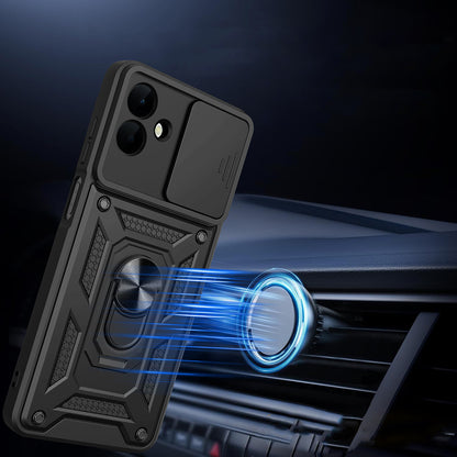 Galaxy A07 Kılıf Magnetik Standlı Kamera Korumalı Zore Sürgülü Vega Kılıf