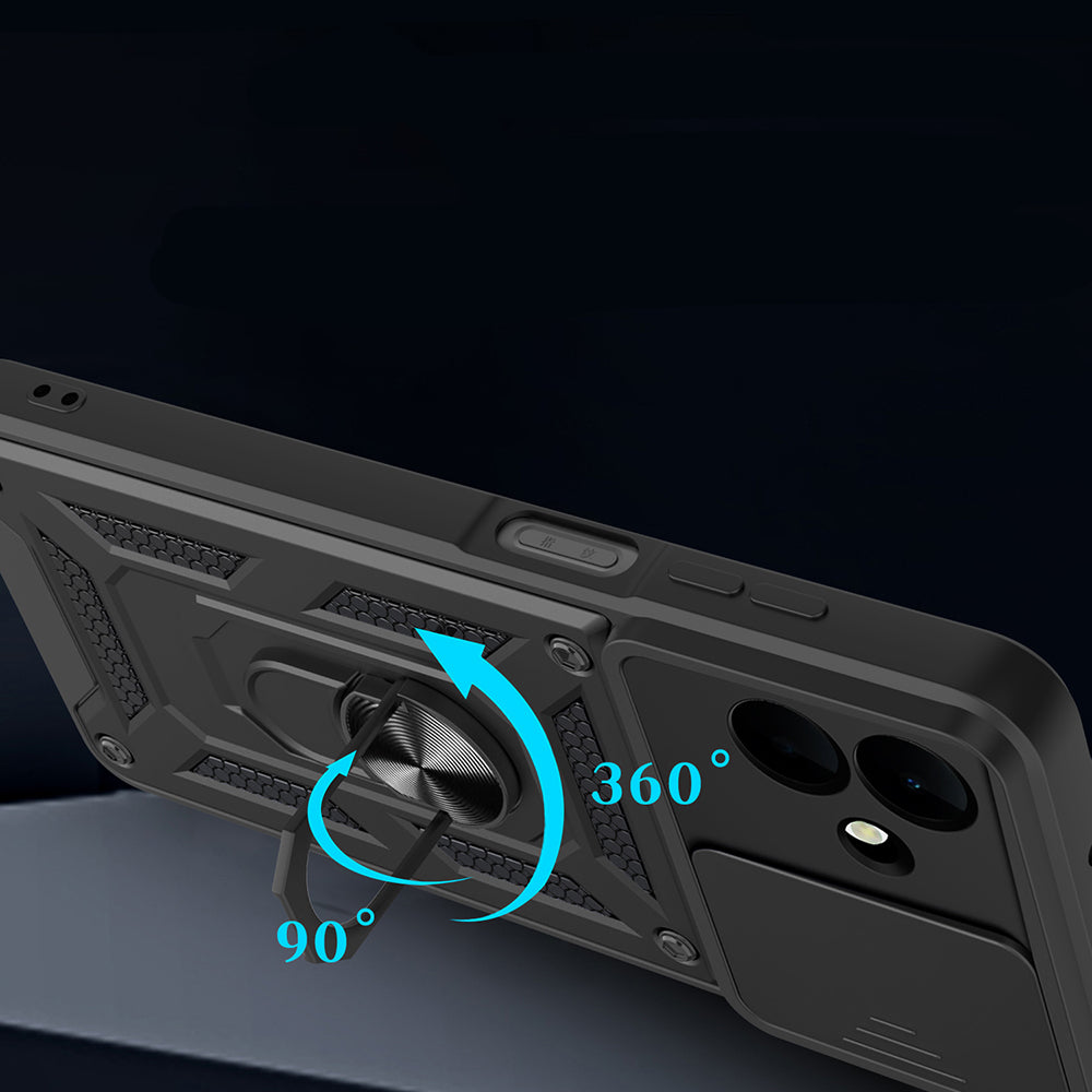 Galaxy A07 Kılıf Magnetik Standlı Kamera Korumalı Zore Sürgülü Vega Kılıf