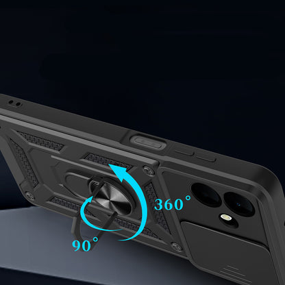 Galaxy A07 Kılıf Magnetik Standlı Kamera Korumalı Zore Sürgülü Vega Kılıf