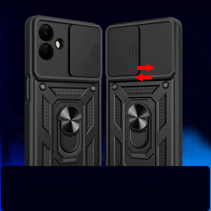 Galaxy A07 Kılıf Magnetik Standlı Kamera Korumalı Zore Sürgülü Vega Kılıf