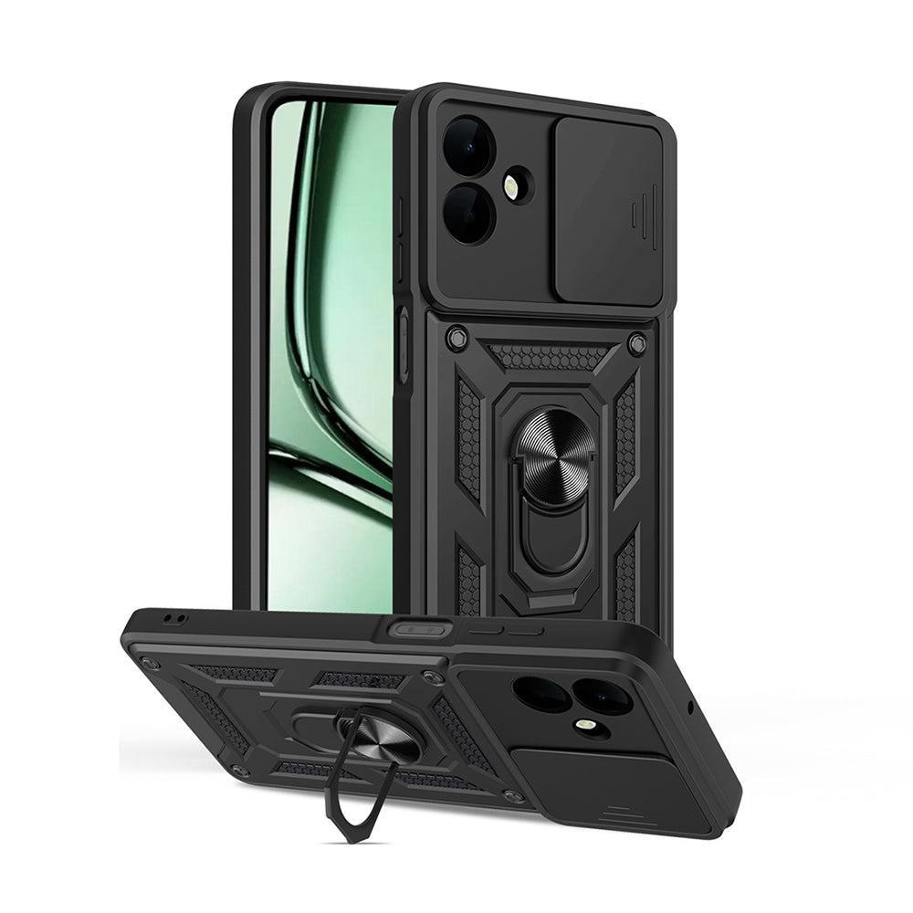 Galaxy A07 Kılıf Magnetik Standlı Kamera Korumalı Zore Sürgülü Vega Kılıf