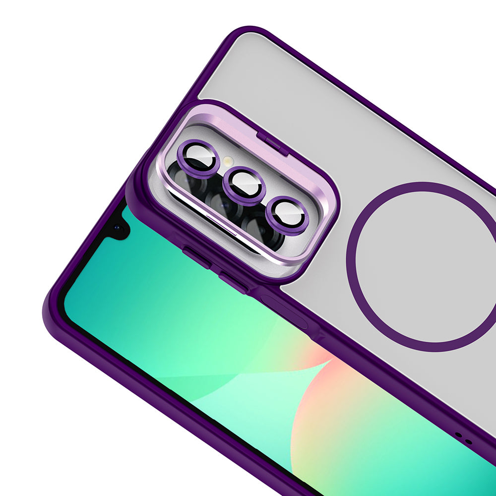 Galaxy A17 Kılıf Standlı ve Kamera Lens Hediyeli Zore Etro Kılıf