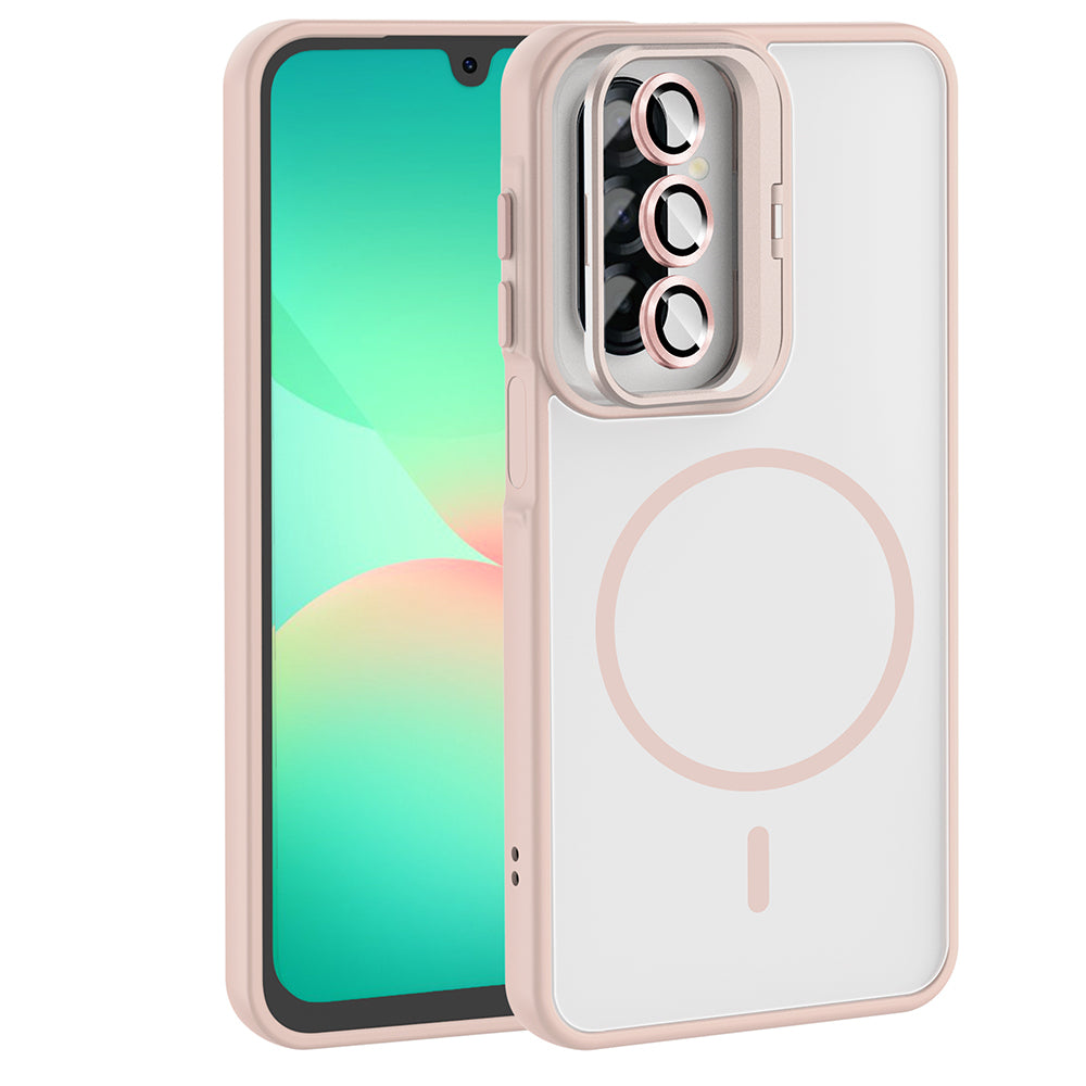 Galaxy A17 Kılıf Standlı ve Kamera Lens Hediyeli Zore Etro Kılıf