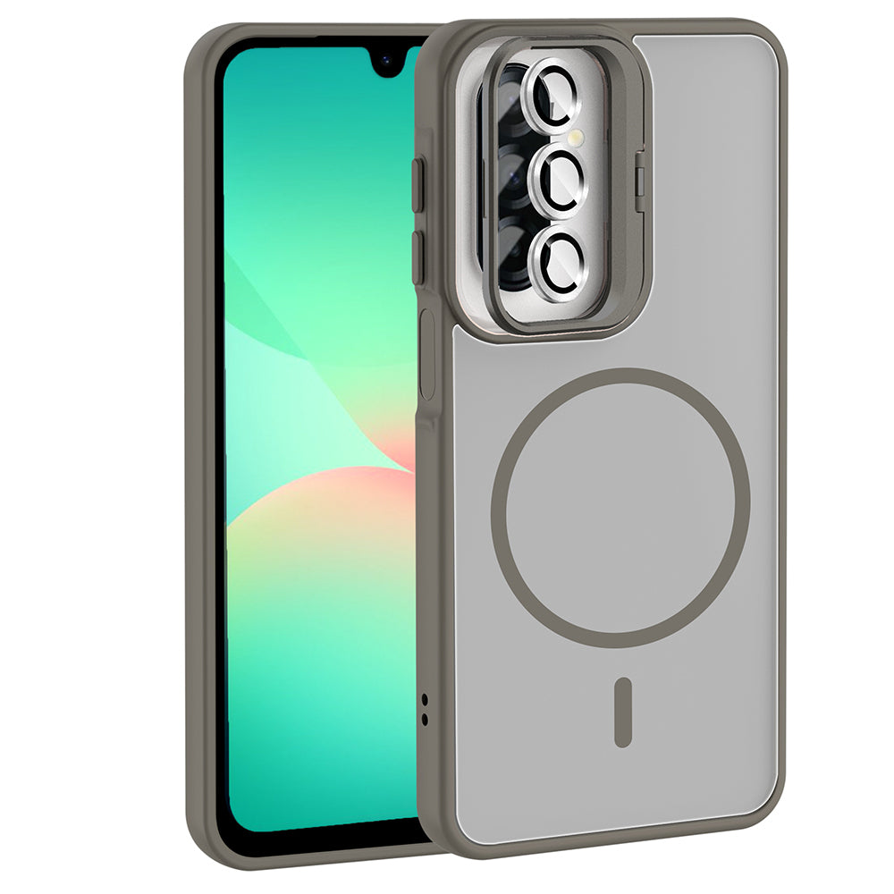Galaxy A17 Kılıf Standlı ve Kamera Lens Hediyeli Zore Etro Kılıf