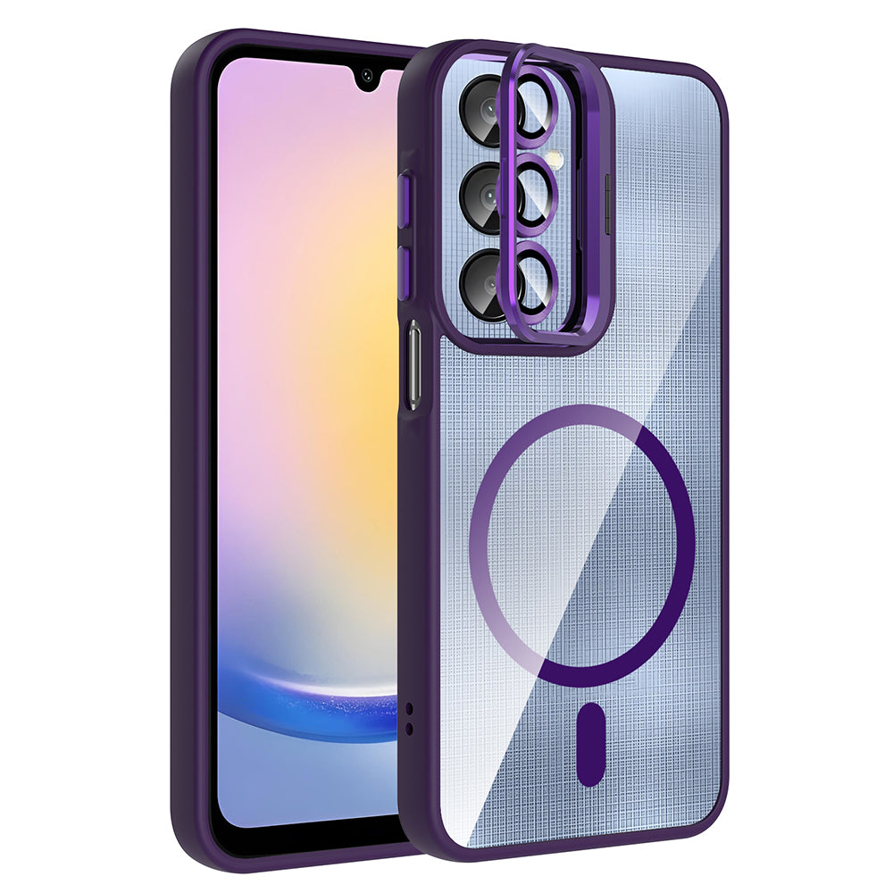 Galaxy A36 Kılıf Standlı ve Kamera Lens Hediyeli Zore Etro Kılıf