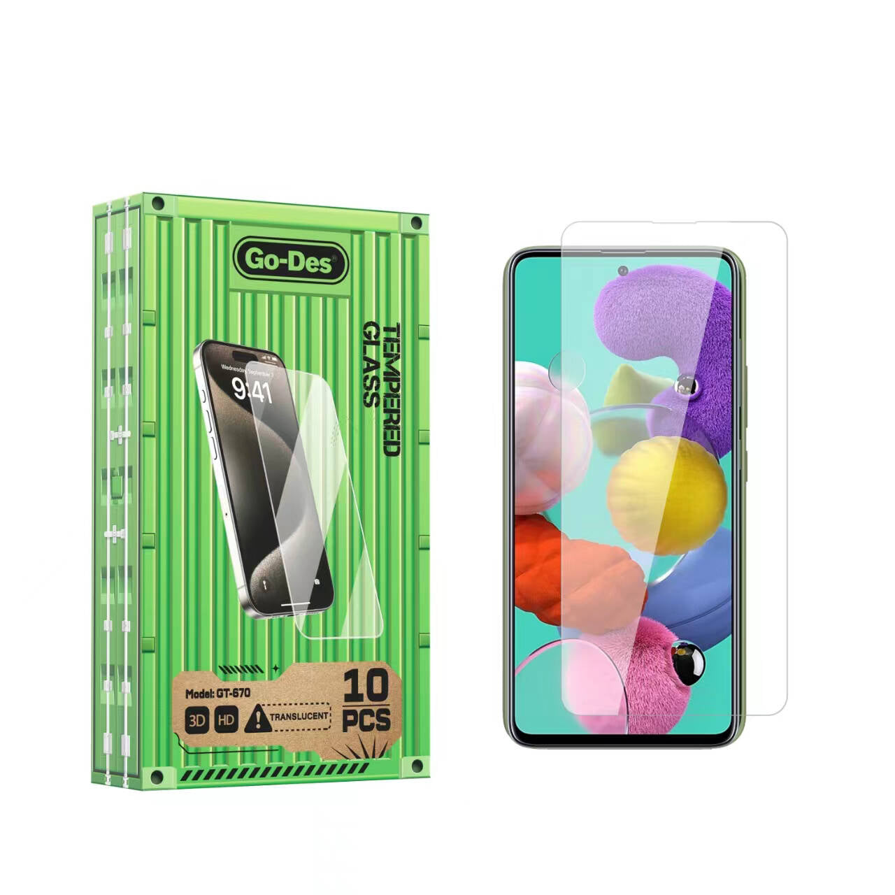 Galaxy A51 Go Des Parmak İzi Bırakmayan 9H Oleofobik Bom Glass Ekran Koruyucu