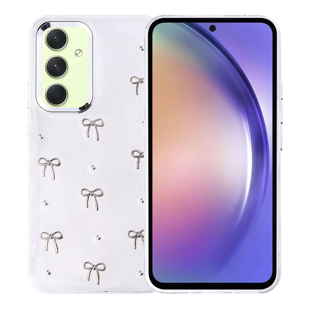 Galaxy A54 Kılıf Airbag Tasarımlı Simli Şeffaf Zore Kutup Kılıf