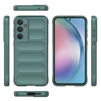 Galaxy A55 Kılıf Esnek TPU Oyuklu Arka Yüzey Tasarımlı Zore Etnik Silikon Kılıf