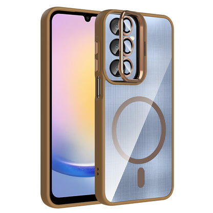 Galaxy A56 Kılıf Standlı ve Kamera Lens Hediyeli Zore Etro Kılıf