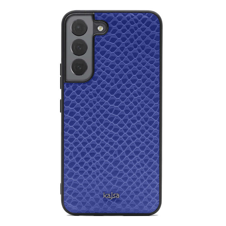 Galaxy S22 Kılıf Kajsa Pearl Pattern Hakiki Deri Kılıf