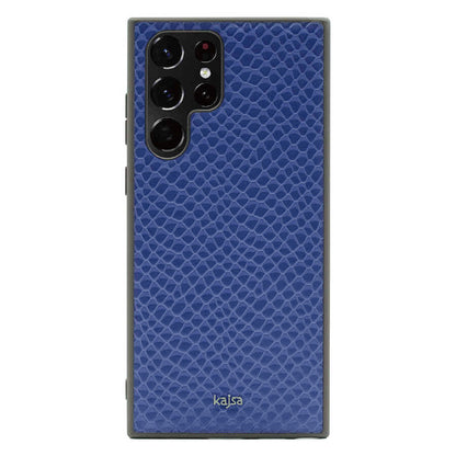Galaxy S22 Ultra Kılıf Kajsa Pearl Pattern Hakiki Deri Kılıf