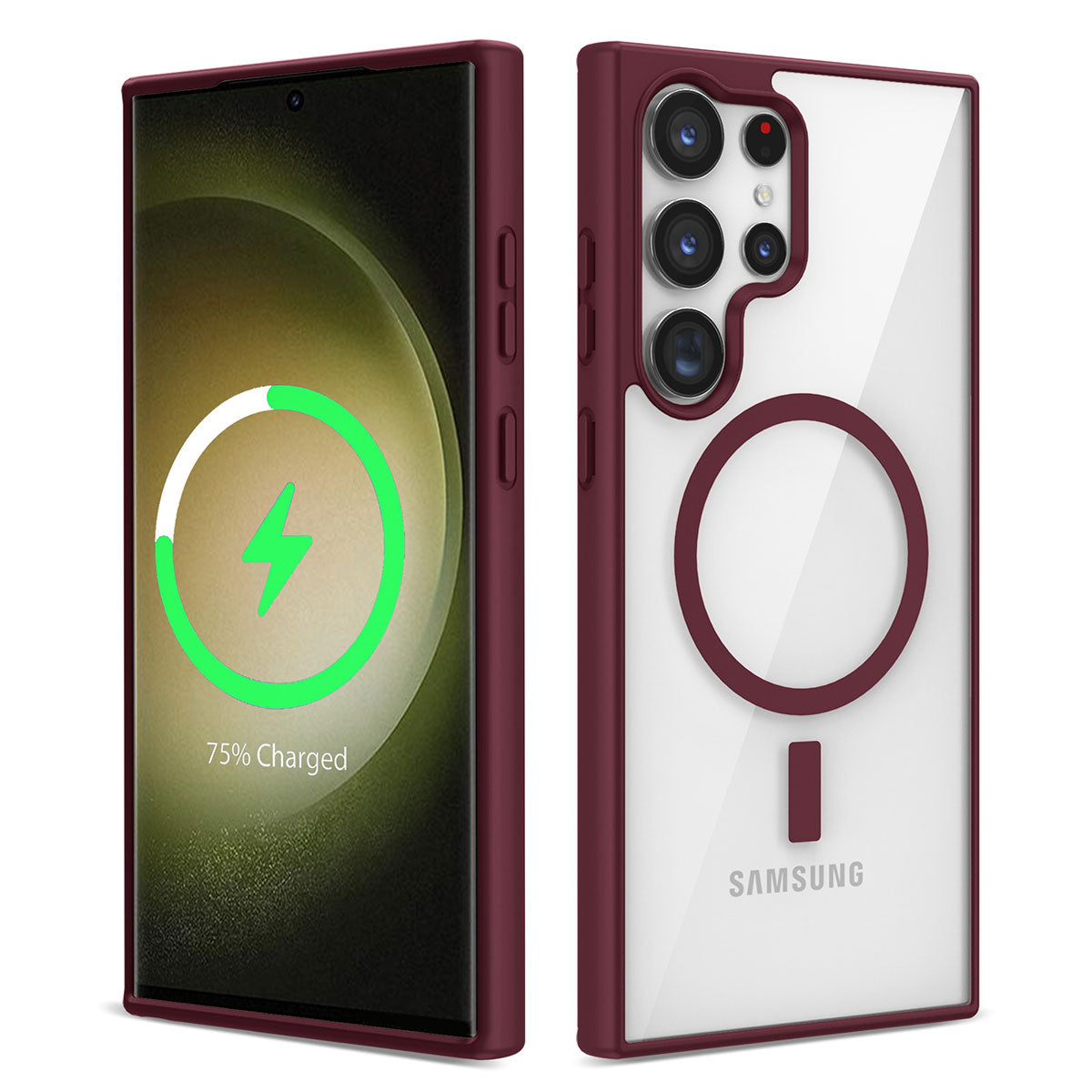 Galaxy S22 Ultra Kılıf M-safe Wireless Şarj Özellikli Silikon Zore Ege Kılıf