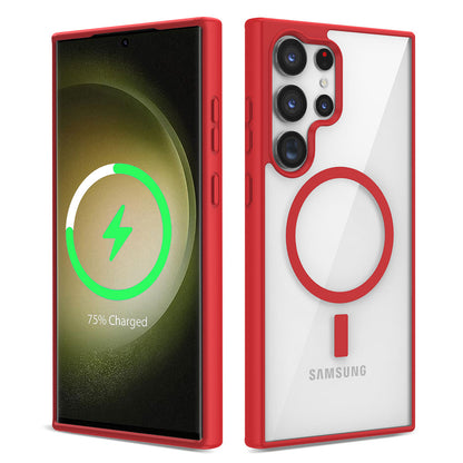 Galaxy S22 Ultra Kılıf M-safe Wireless Şarj Özellikli Silikon Zore Ege Kılıf