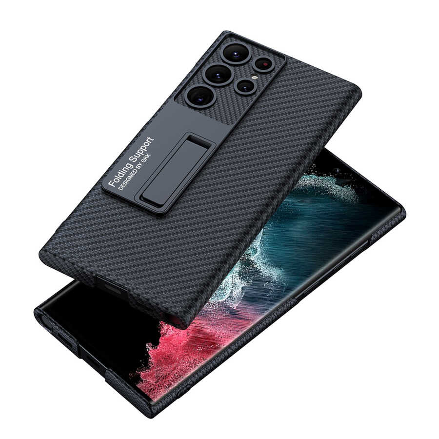 Galaxy S22 Ultra Kılıf Zore Kıpta Standlı Kılıf