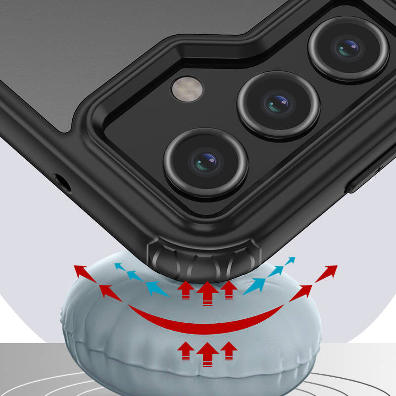 Galaxy S23 FE Kılıf Sert PC Arka Yüzey Wireless Şarj Özellikli Zore Flet M-safe Kılıf