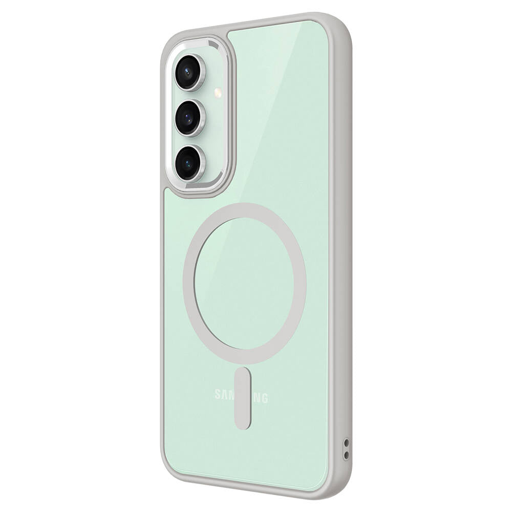 Galaxy S23 FE Kılıf Wireless Şarj Özellikli Zore Krom M-safe Silikon Kılıf