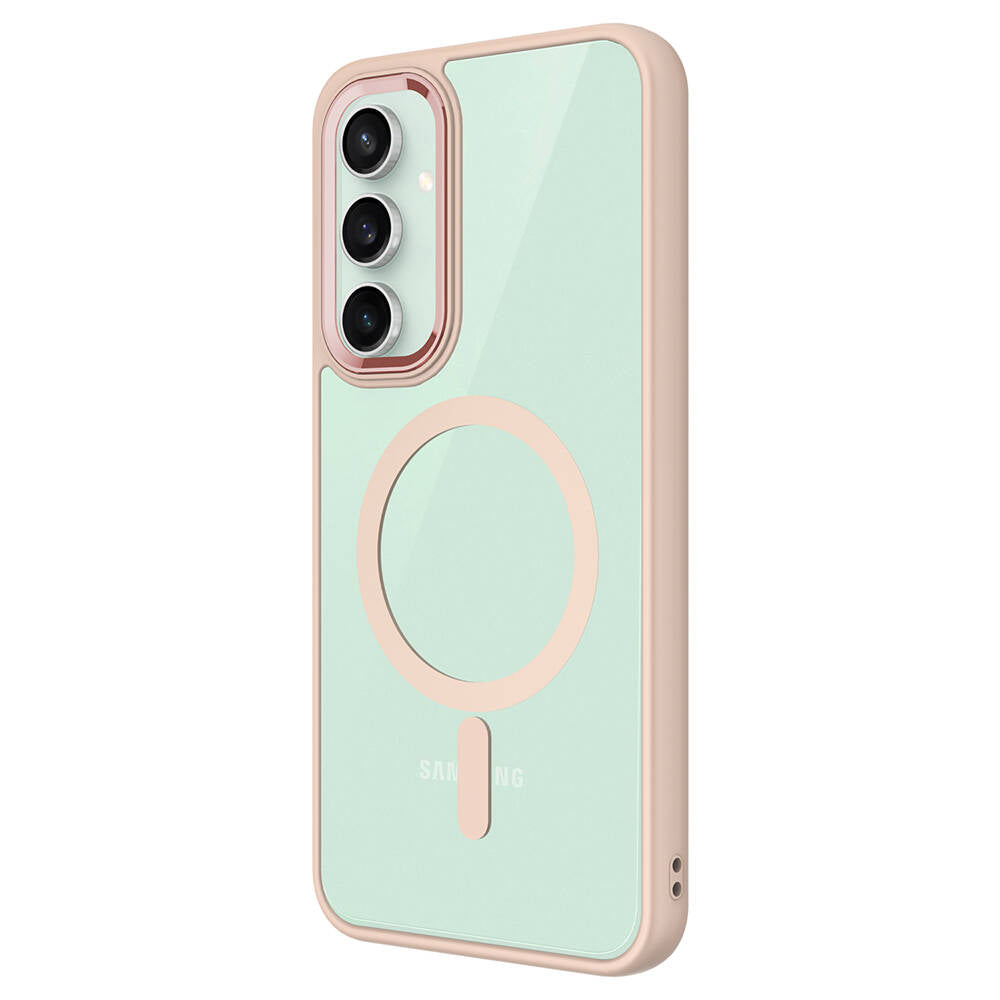 Galaxy S23 FE Kılıf Wireless Şarj Özellikli Zore Krom M-safe Silikon Kılıf