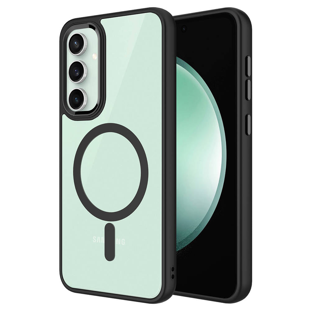 Galaxy S23 FE Kılıf Wireless Şarj Özellikli Zore Krom M-safe Silikon Kılıf