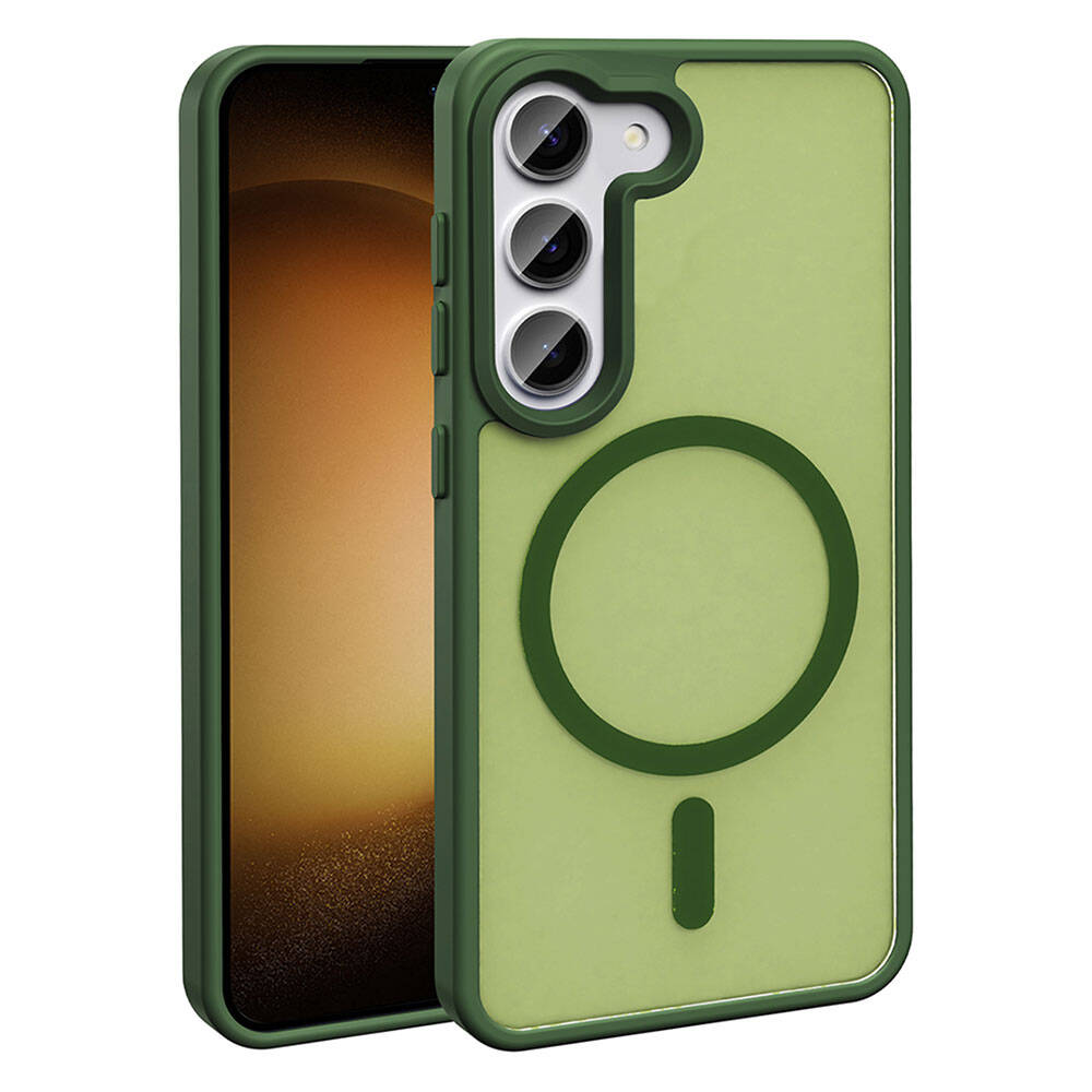 Galaxy S23 Kılıf M-safe Şarj Özellikli Mat Arka Yüzey Zore Sio Kılıf