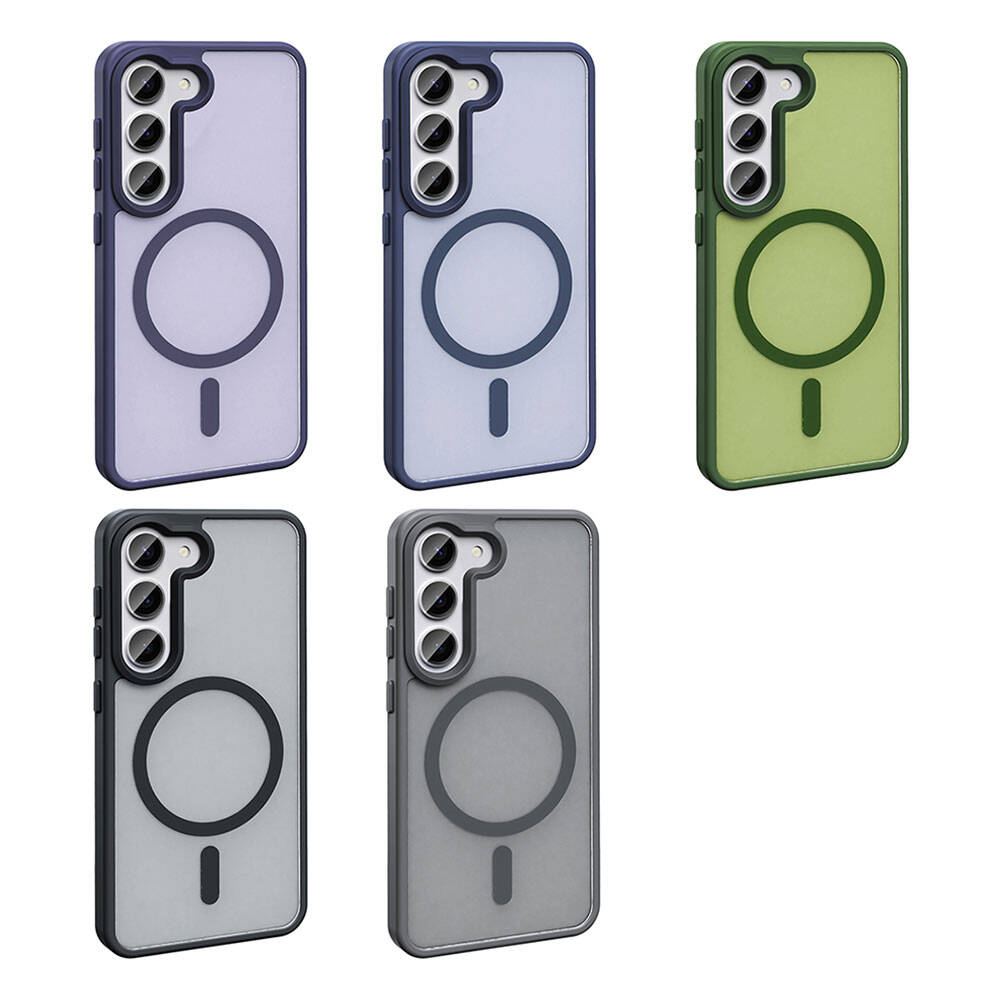 Galaxy S23 Kılıf M-safe Şarj Özellikli Mat Arka Yüzey Zore Sio Kılıf