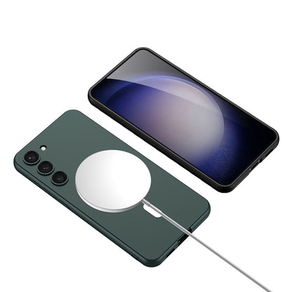 Galaxy S23 Plus Kılıf Wireless Şarj Özellikli Zore Kıpta M-safe Silikon Kılıf