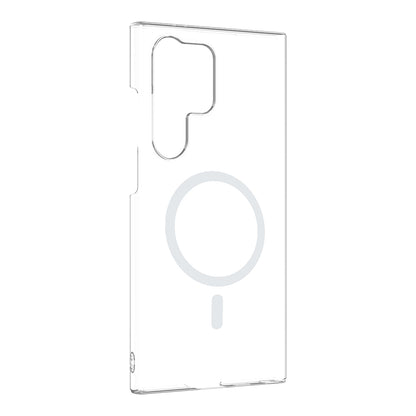 Galaxy S23 Ultra Kamera Korumalı M-Safe Şarj Özellikli Şeffaf Zore London Sert PC Kılıf