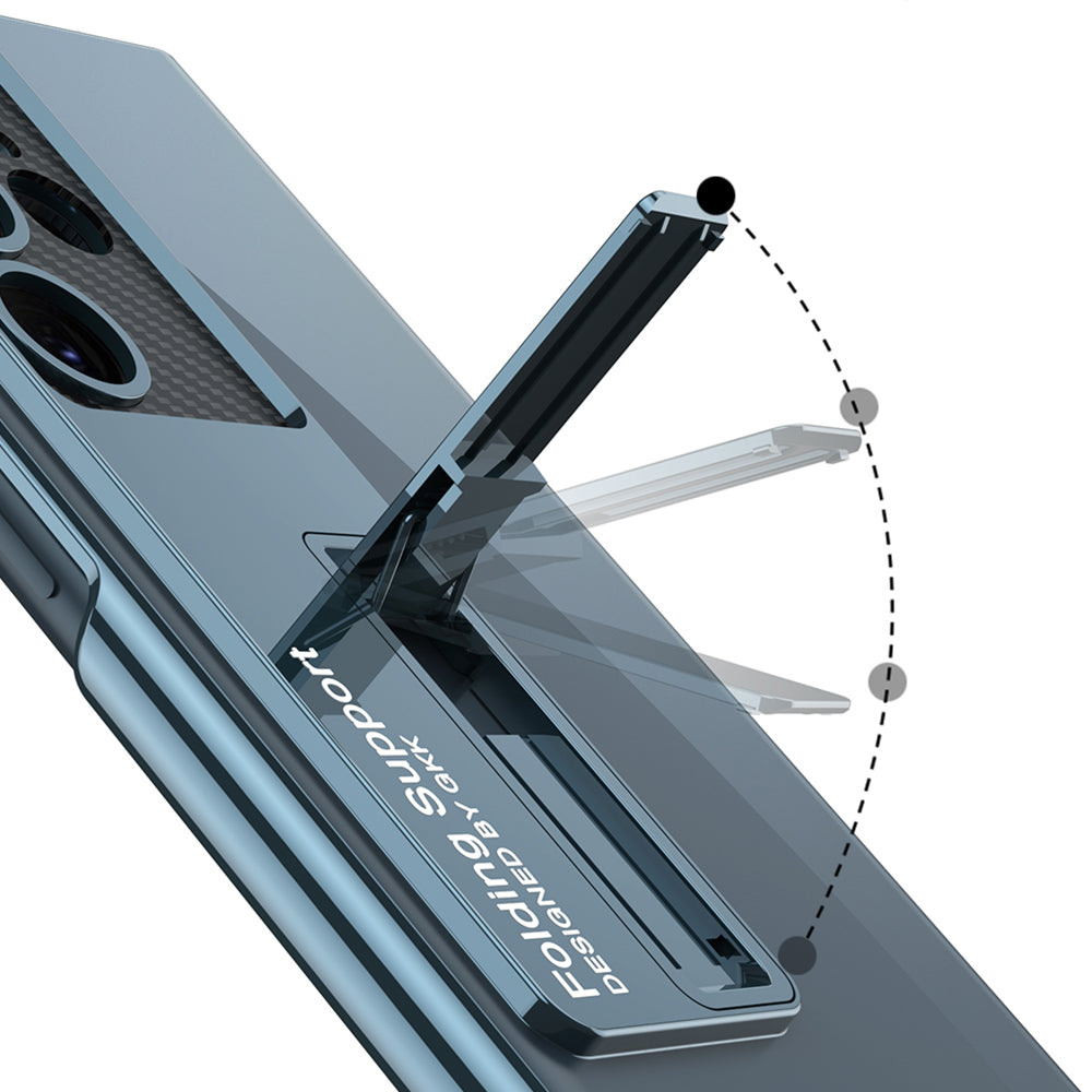 Galaxy S23 Ultra Kılıf Kamera Korumalı Şeffaf Tasarımlı Zore Lego Standlı Kılıf