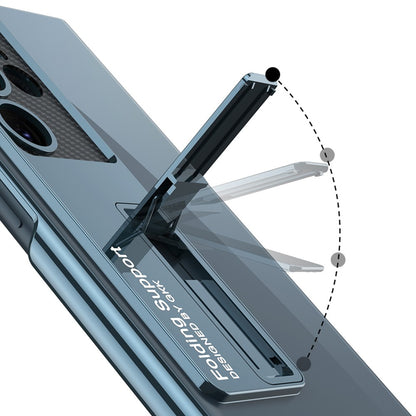 Galaxy S23 Ultra Kılıf Kamera Korumalı Şeffaf Tasarımlı Zore Lego Standlı Kılıf