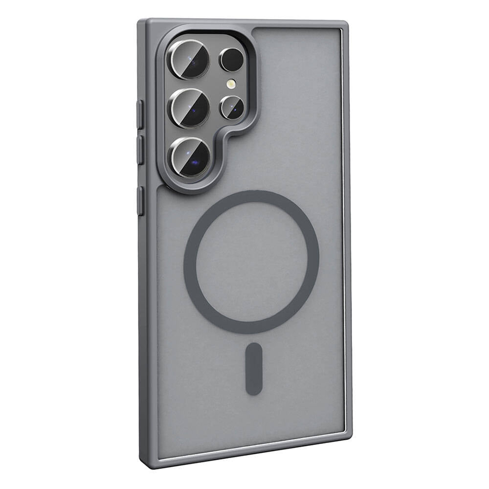 Galaxy S23 Ultra Kılıf M-safe Şarj Özellikli Mat Arka Yüzey Zore Sio Kılıf