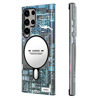 Galaxy S23 Ultra Kılıf M-safe Şarj Özellikli YoungKit Technology Serisi Kılıf