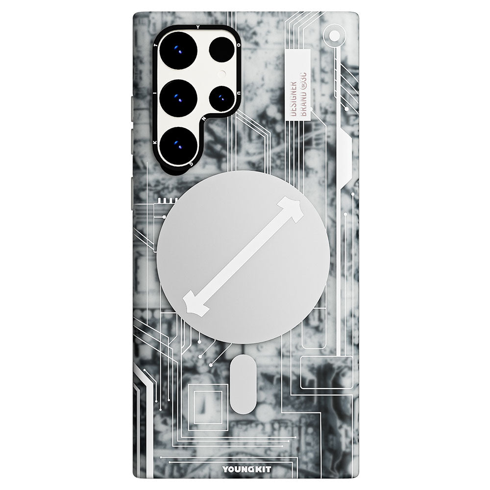 Galaxy S23 Ultra Kılıf M-safe Şarj Özellikli YoungKit Technology Serisi Kılıf