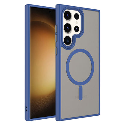 Galaxy S23 Ultra Kılıf Mat Arka Yüzey Wireless Şarj Özellikli Zore Flet M-safe Kılıf