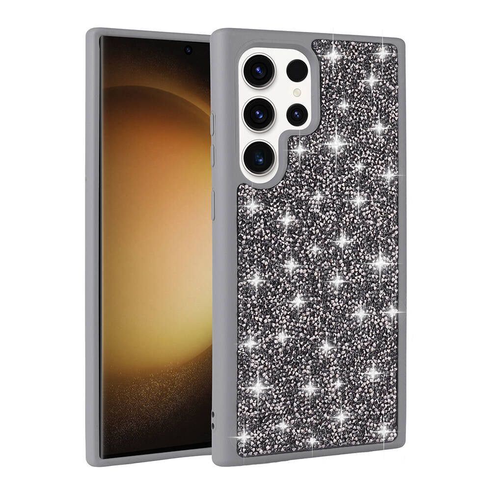 Galaxy S23 Ultra Kılıf Parlak Taşlı Tasarım Zore Pırlanta Kılıf