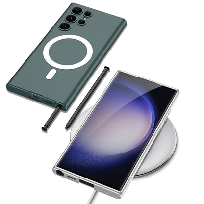Galaxy S23 Ultra Kılıf Wireless Şarj Özellikli Zore Kıpta M-safe Silikon Kılıf