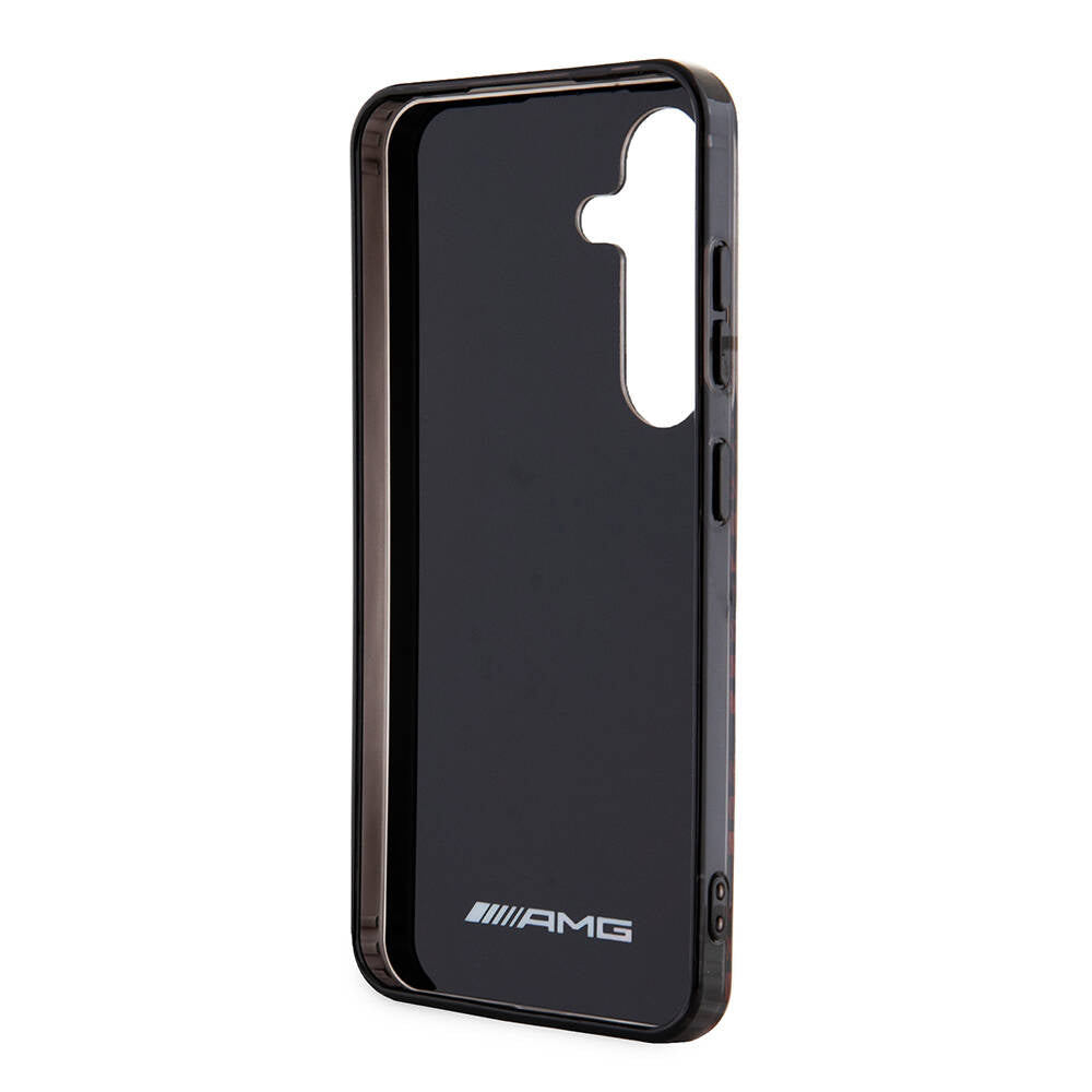 Galaxy S24 Kılıf AMG Orijinal Lisanslı Çift Katmanlı Büyük Logolu Dörtgen Şerit Desenli Kılıf