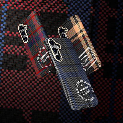 Galaxy S24 Kılıf Ekose Desenli Youngkit Gezhi Serisi Kılıf