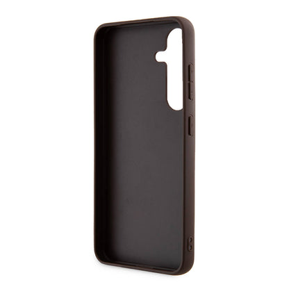 Galaxy S24 Kılıf Guess Orijinal Lisanslı PU Üçgen Logo 4G Desenli Kılıf