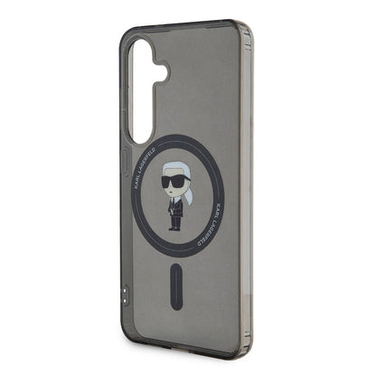 Galaxy S24 Kılıf Karl Lagerfeld Orijinal Lisanslı M-safe Şarj Özellikli Karl Head IML Baskılı Kılıf