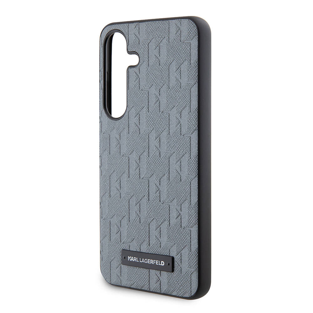 Galaxy S24 Kılıf Karl Lagerfeld Orijinal Lisanslı Saffiano Monogram Metal Logo Kılıf