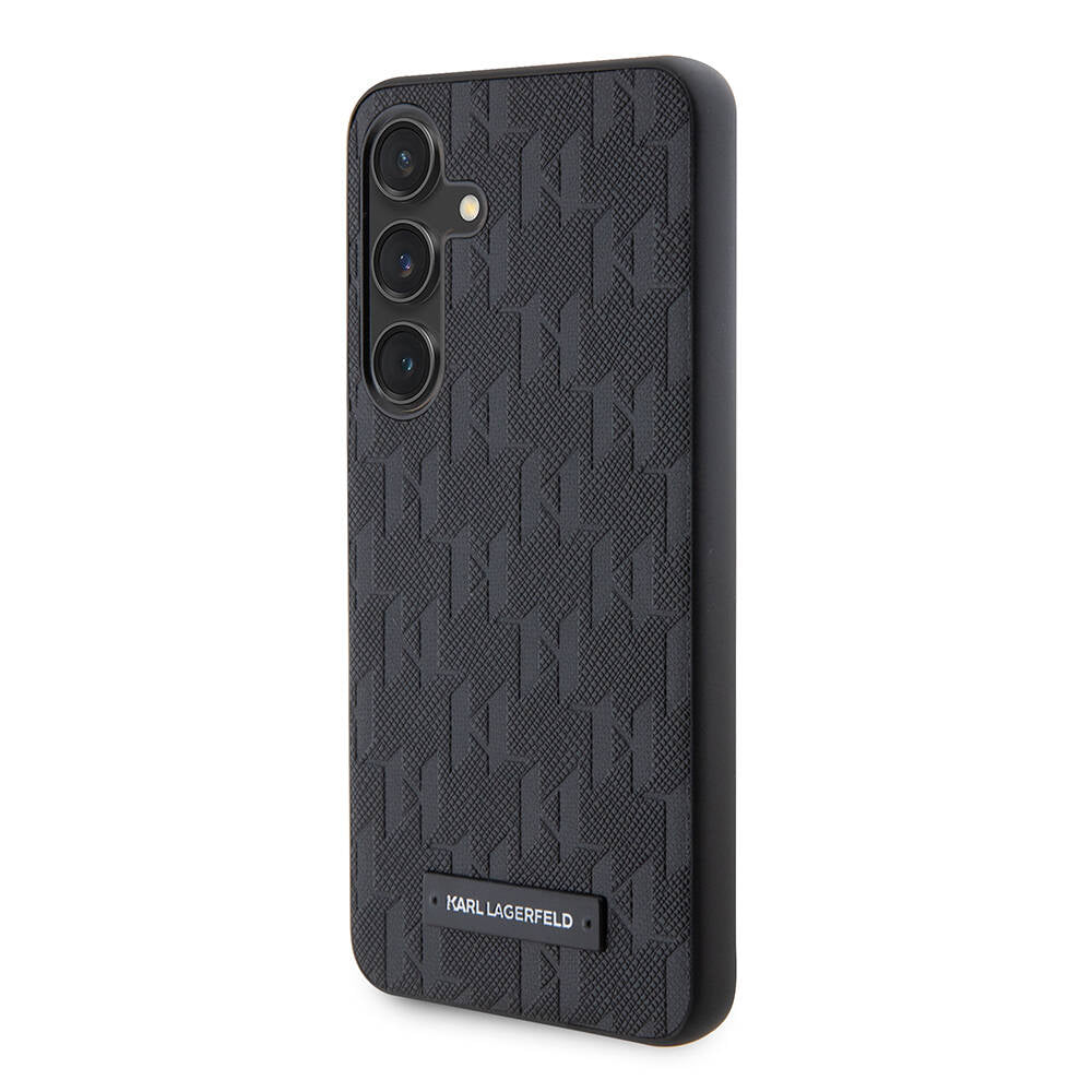 Galaxy S24 Kılıf Karl Lagerfeld orijinal Lisanslı Saffiano Monogram Metal Logo Kılıf