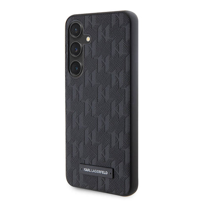 Galaxy S24 Kılıf Karl Lagerfeld orijinal Lisanslı Saffiano Monogram Metal Logo Kılıf