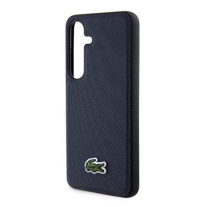 Galaxy S24 Kılıf Lacoste orijinal Lisanslı PU Pike Desenli Arka Yüzey İkonik Timsah Dokuma Logolu Kılıf