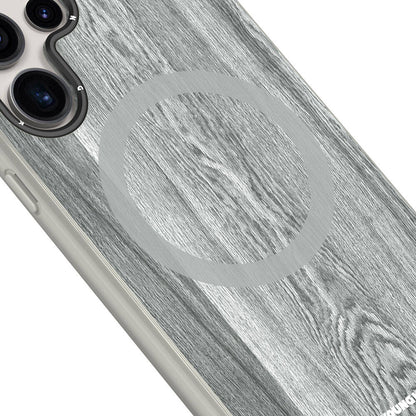 Galaxy S24 Ultra Kılıf M-safe Şarj Özellikli Sararmaya Dayanıklı Youngkit Wood Forest Serisi Kılıf