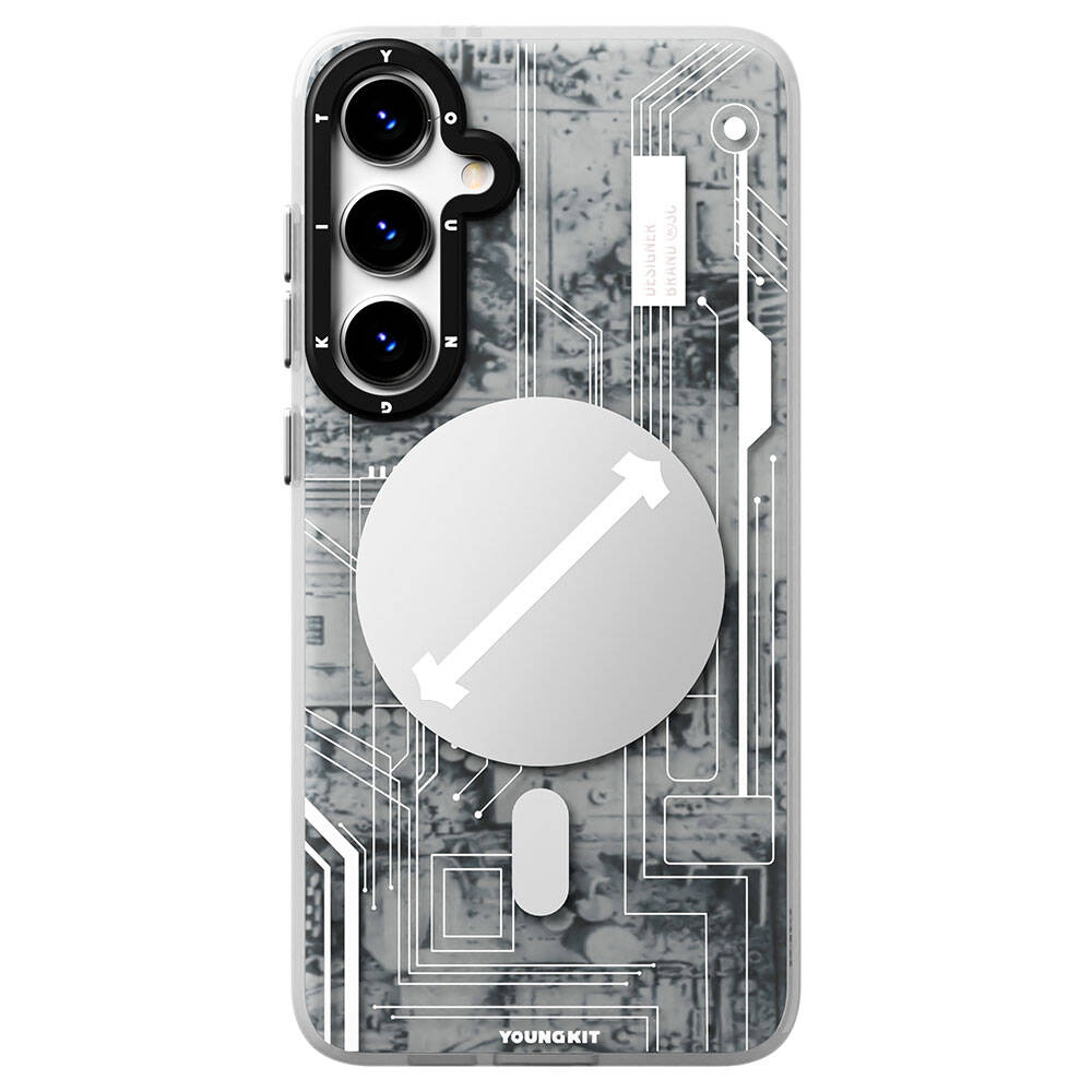 Galaxy S24 Kılıf M-safe Şarj Özellikli YoungKit Technology Serisi Kılıf